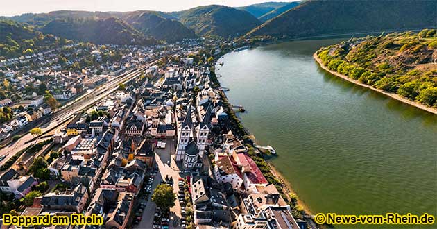 Boppard is the largest city between Koblenz and Mainz and is ideal as a starting point for a boat trip.